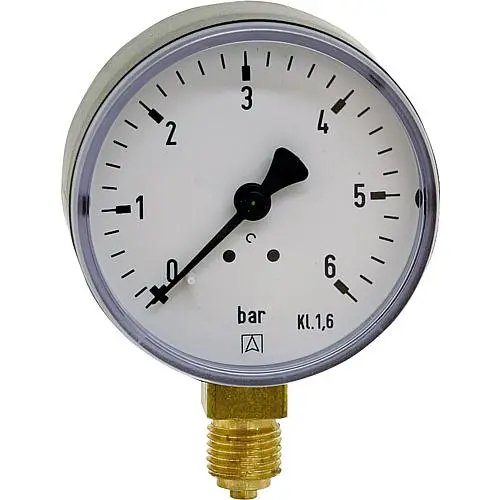 Rohrfeder-Manometer KG ø 63 mm 1/4"AG radial