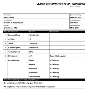 Frostschutzanalyse inkl. Bericht
